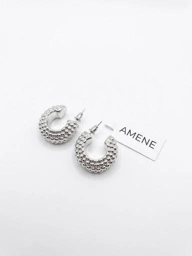 Brinco prata elegante atialérgico 2,5 cm
